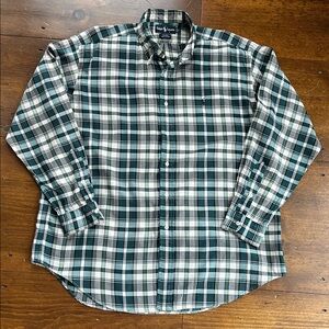 Ralph Lauren Cotton Flannel Plaid Blake Button Down Shirt, L